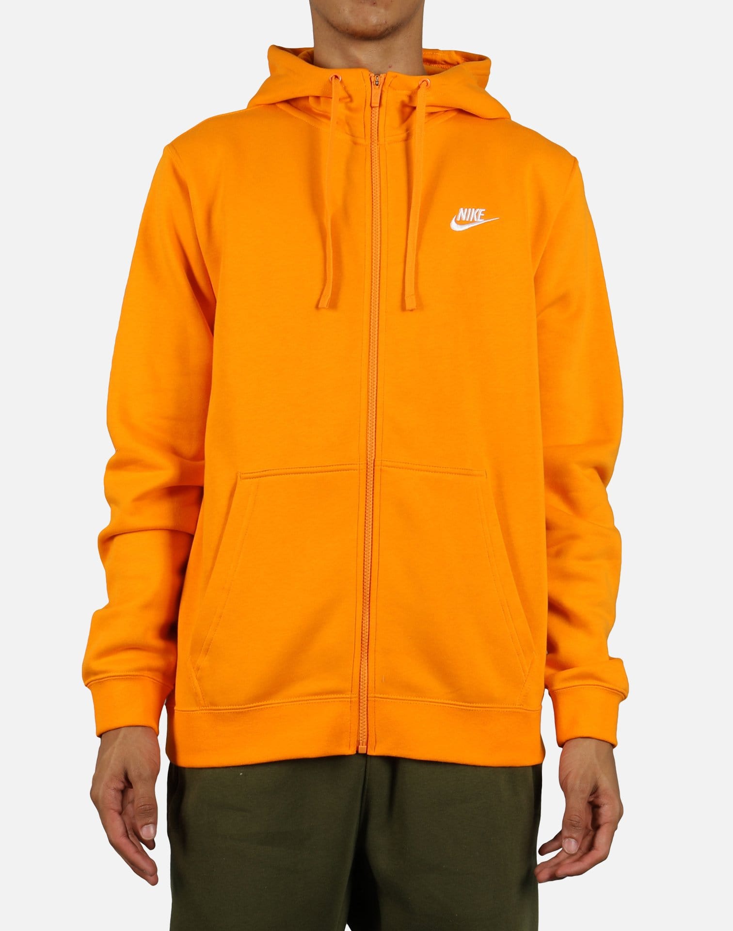 orange nike fleece jacket