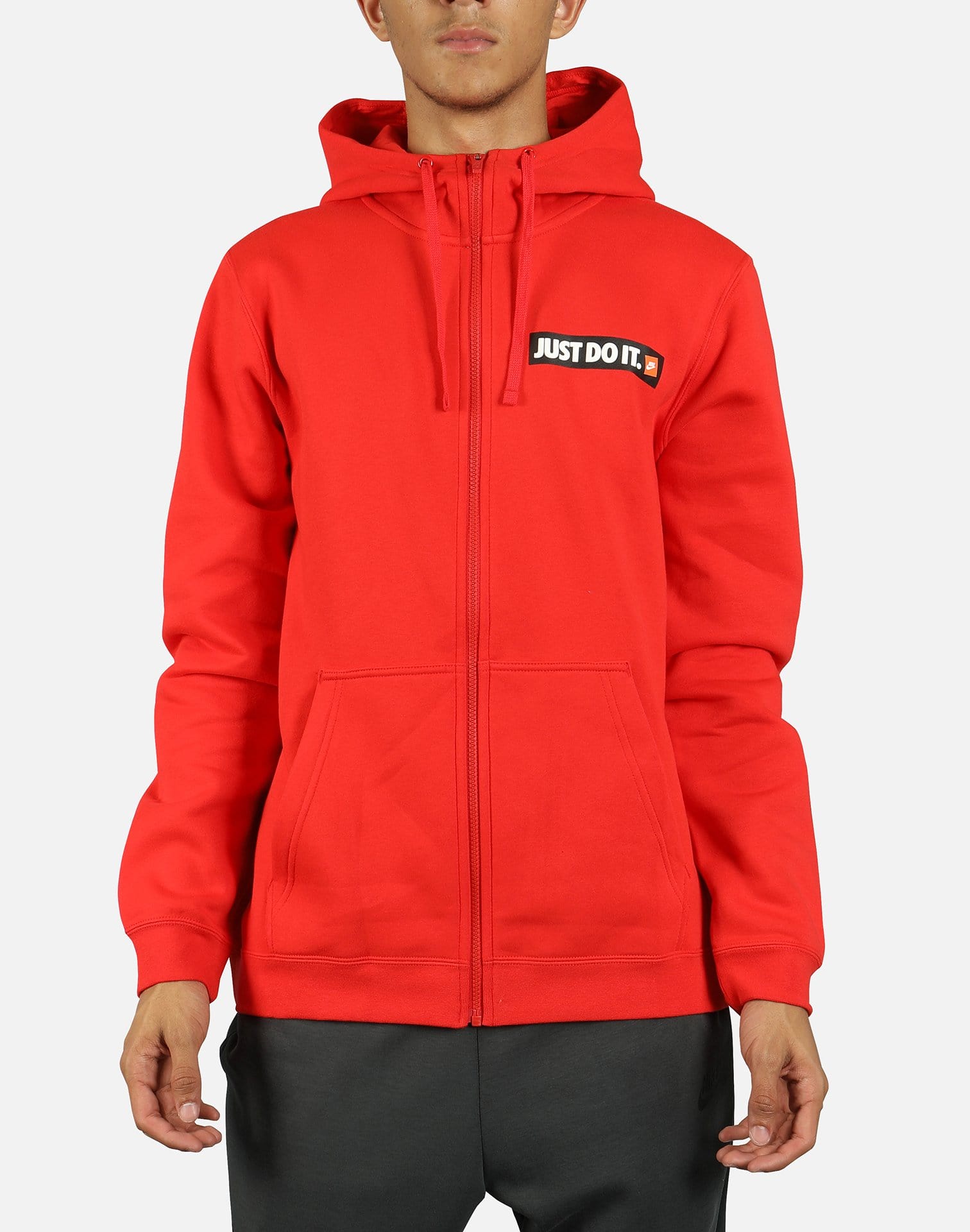 nike jdi fleece hoodie red