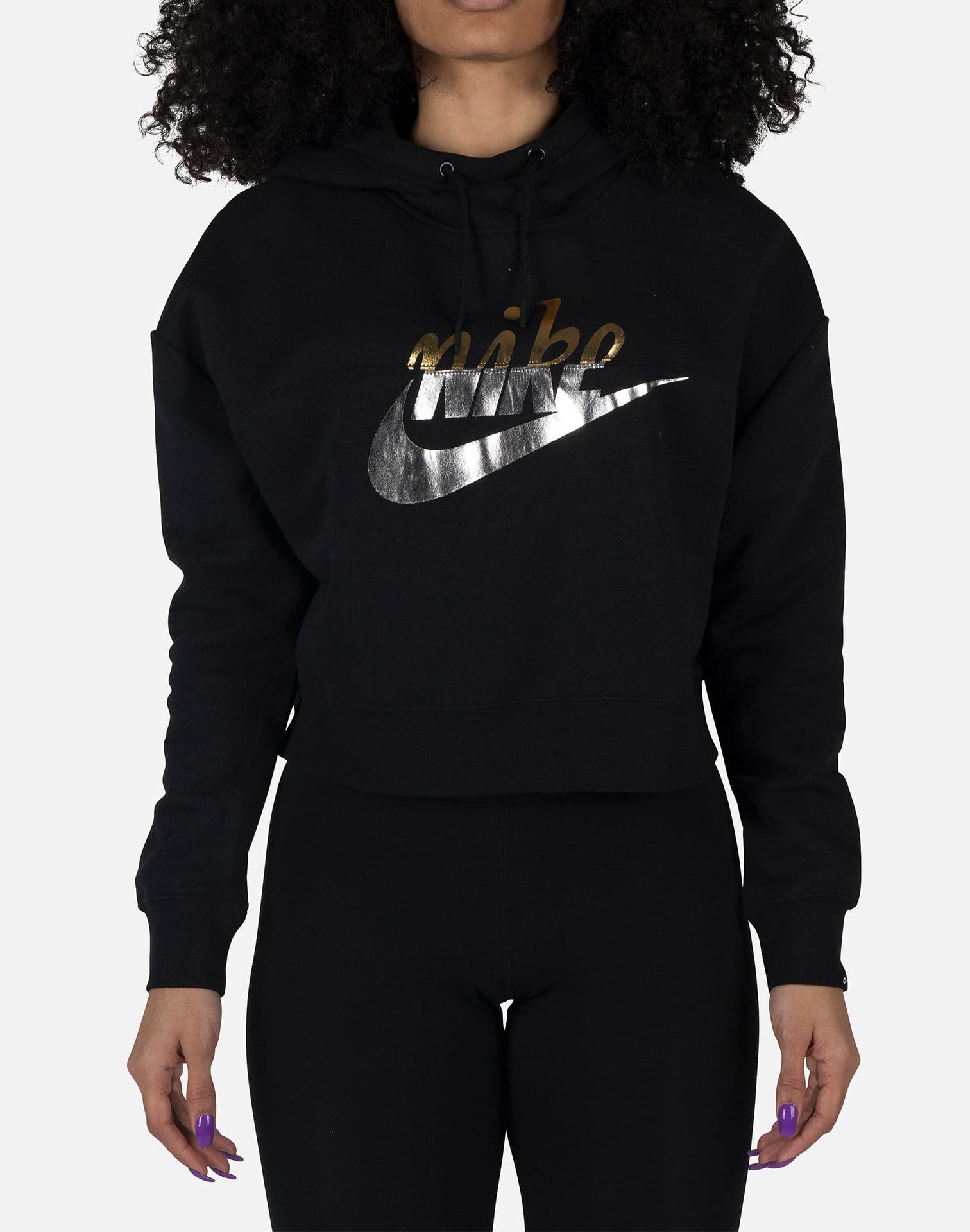 RALLY METALLIC CLASH CROP HOODIE – DTLR