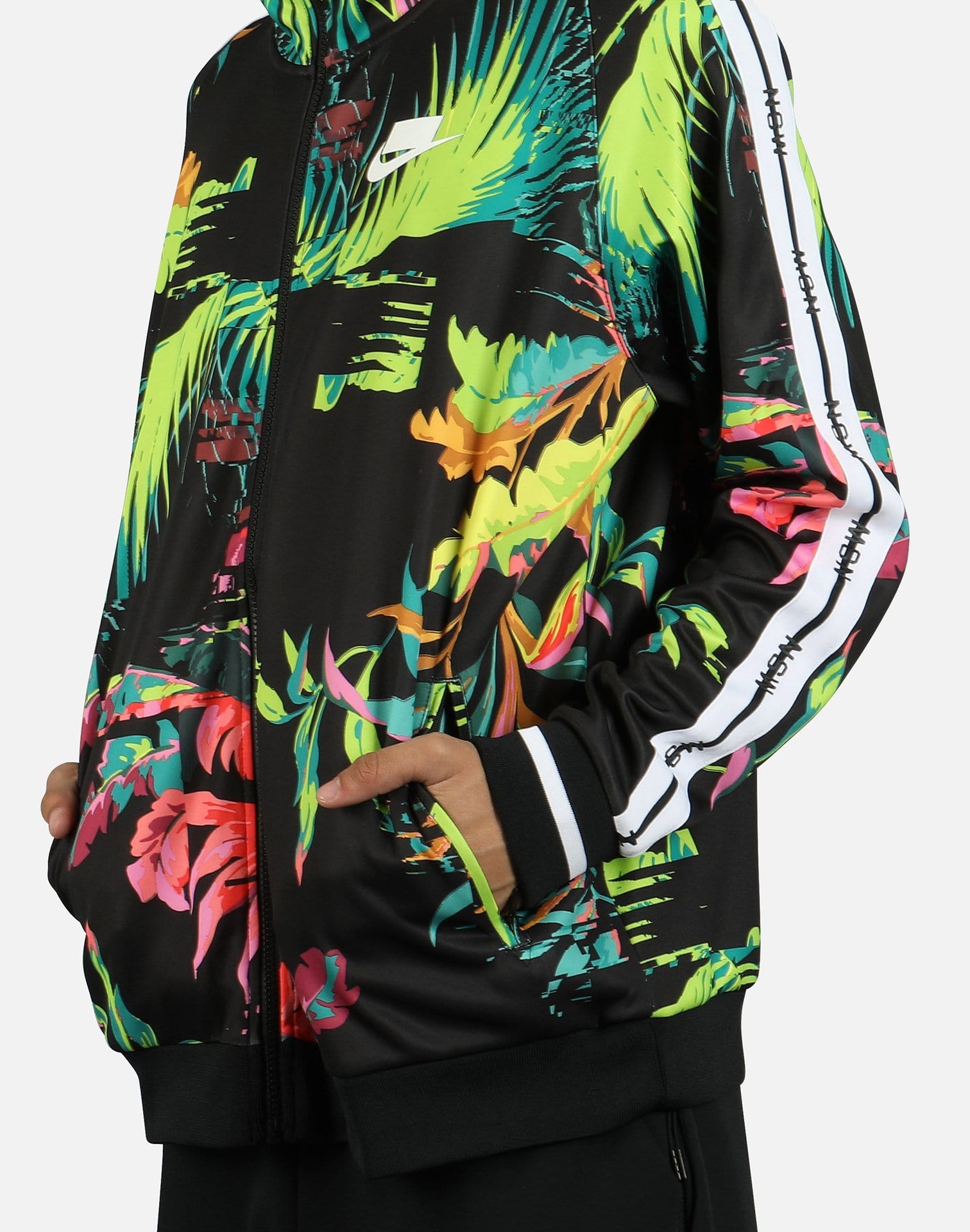 nike floral print track jacket