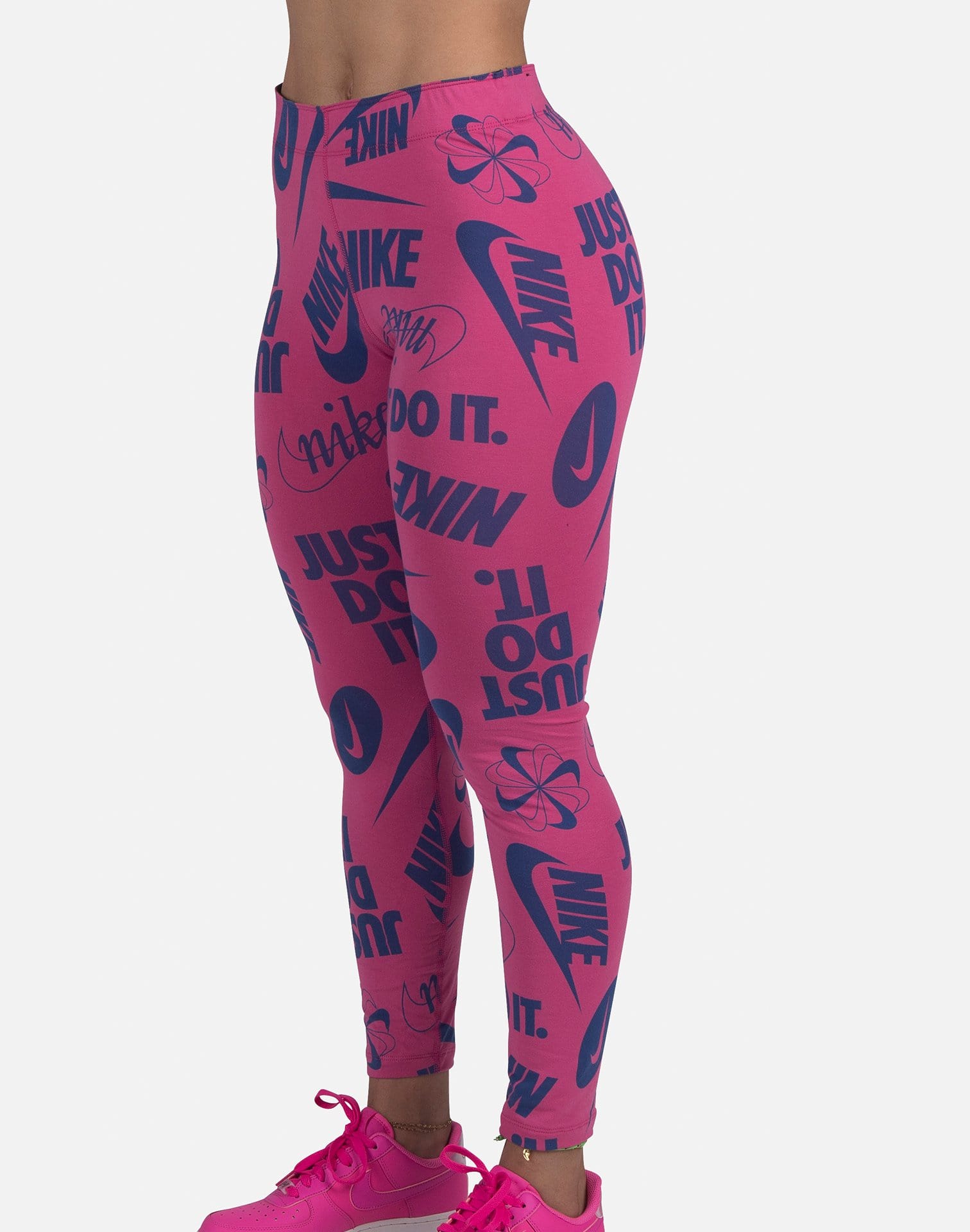 pink nike leggings womens