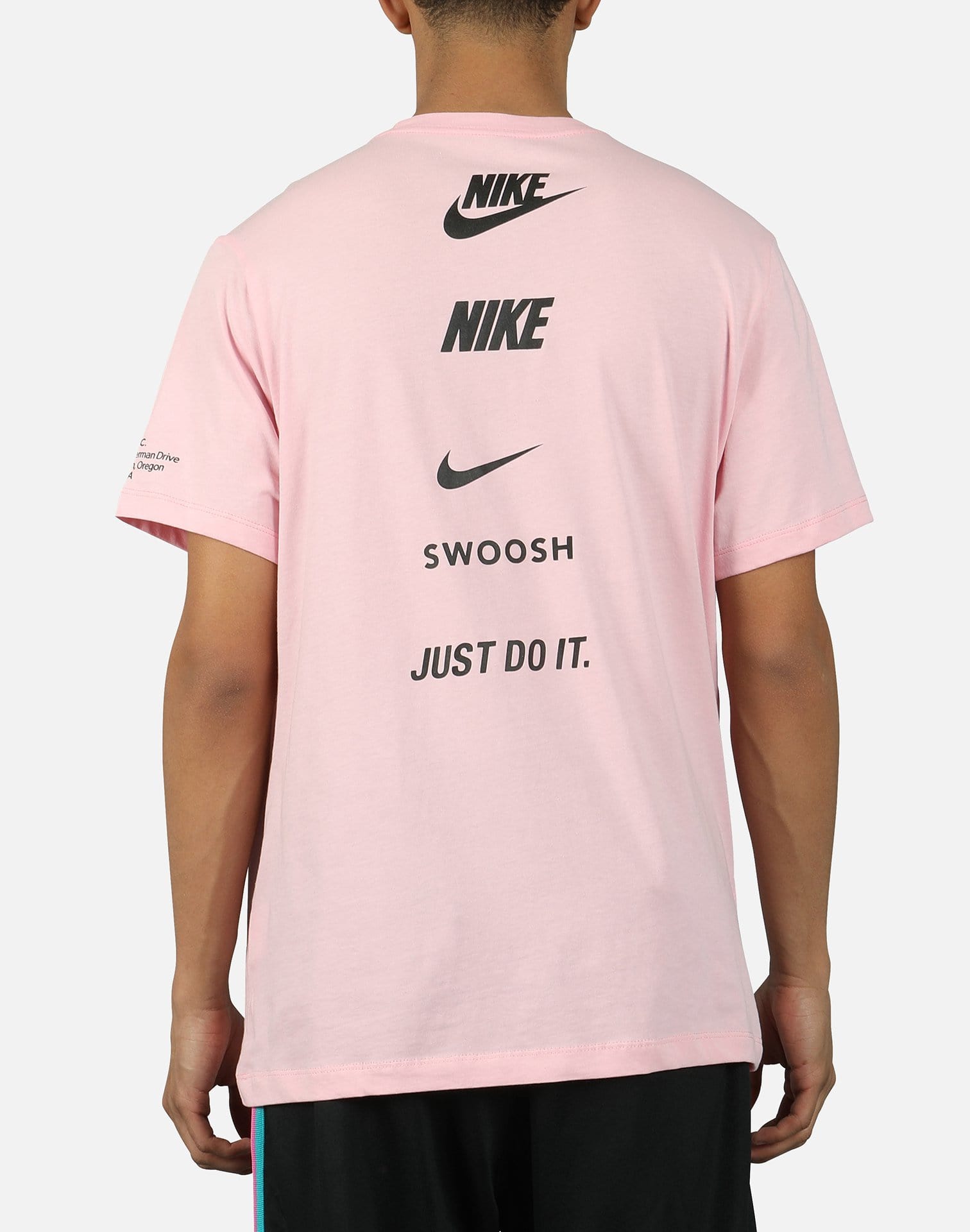 nike pink swoosh t shirt