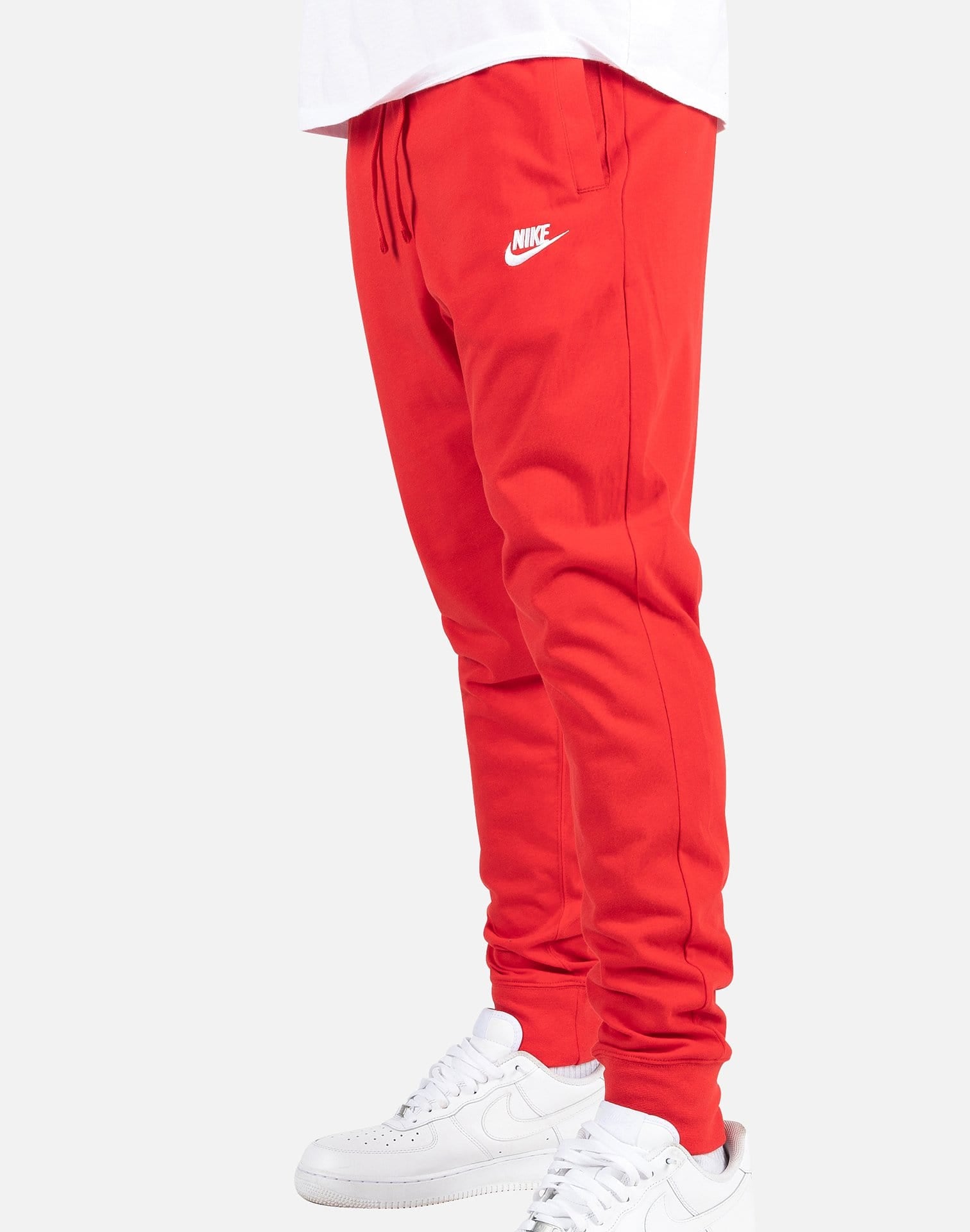 red and white nike pants