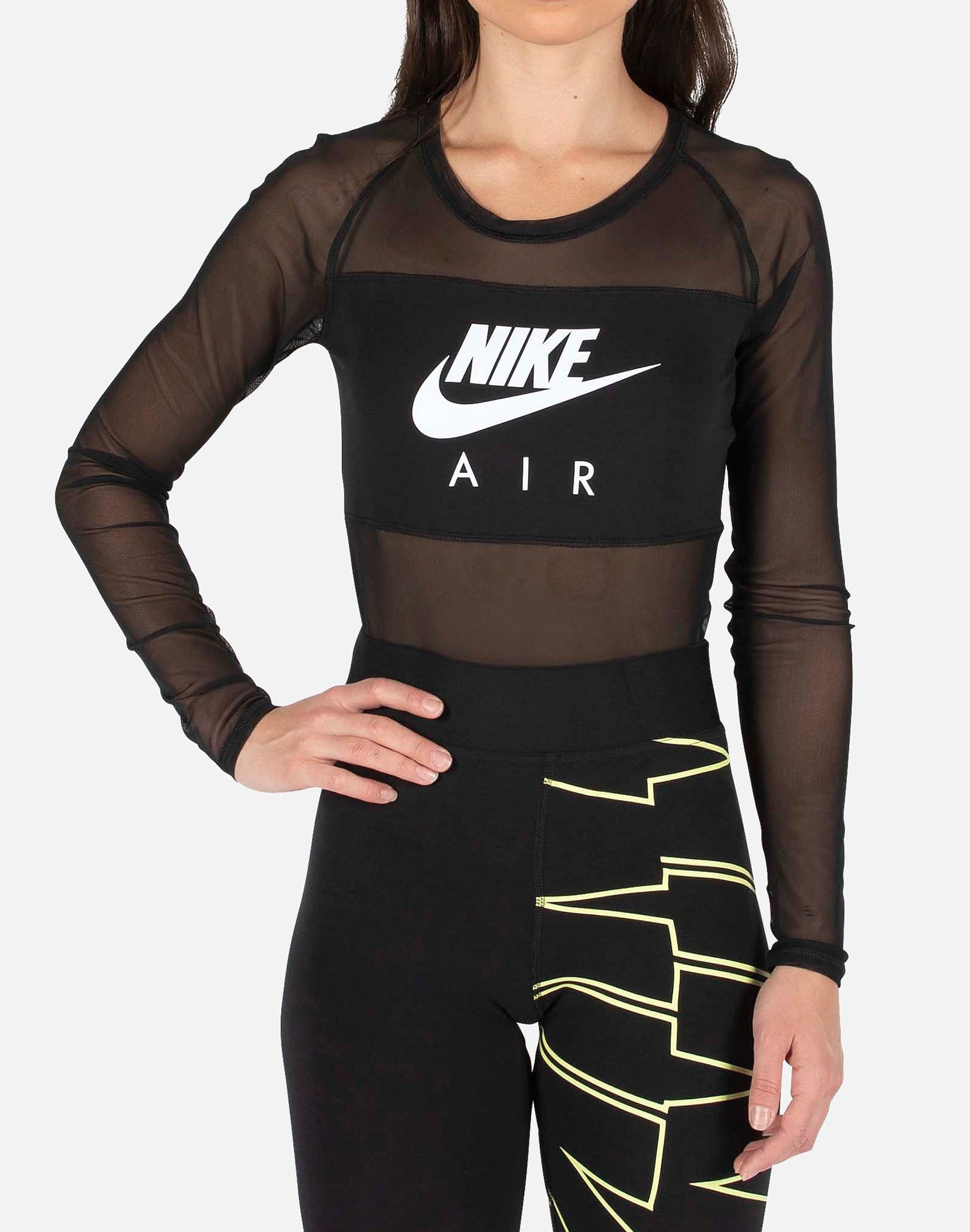 nike air black mesh bodysuit