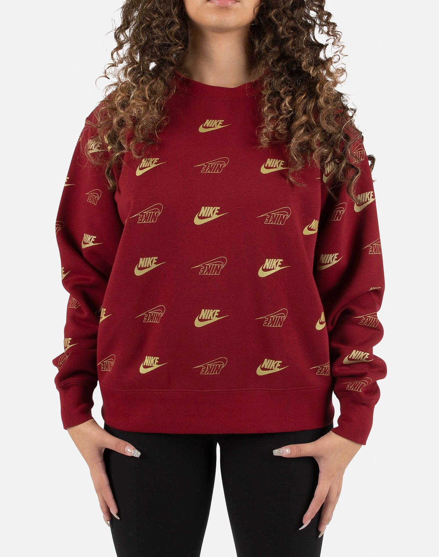 nike all over print sweater