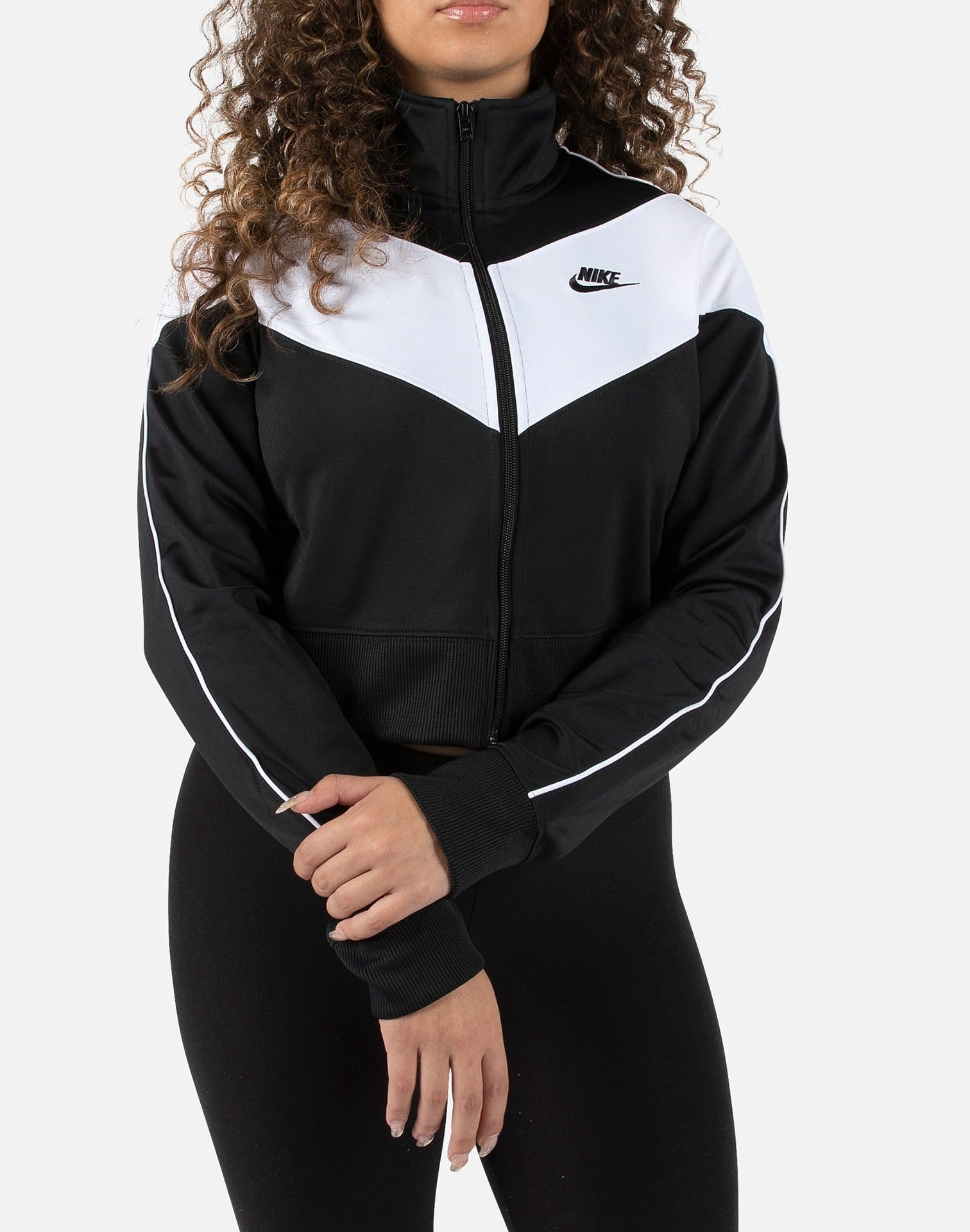 women's nike sportswear crop heritage track jacket