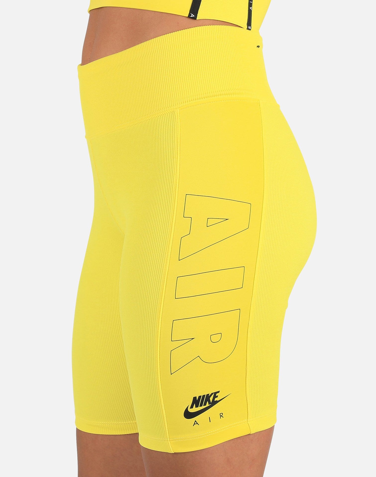 yellow nike biker shorts