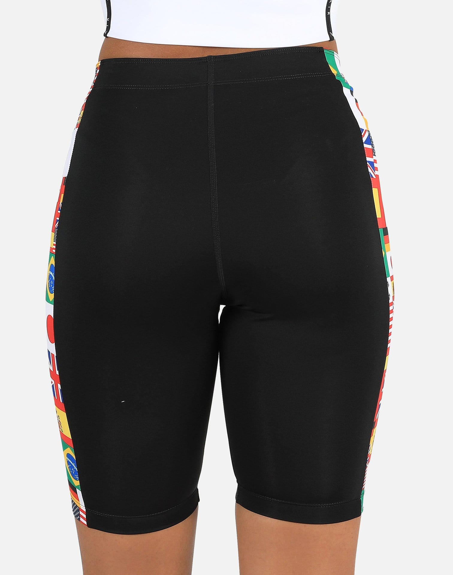 nike world flag biker shorts