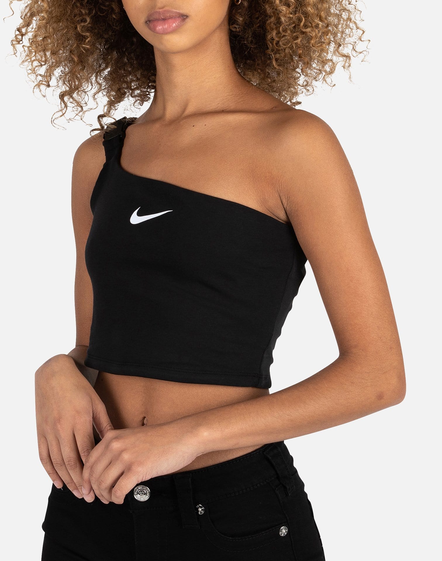 nike one shoulder crop top