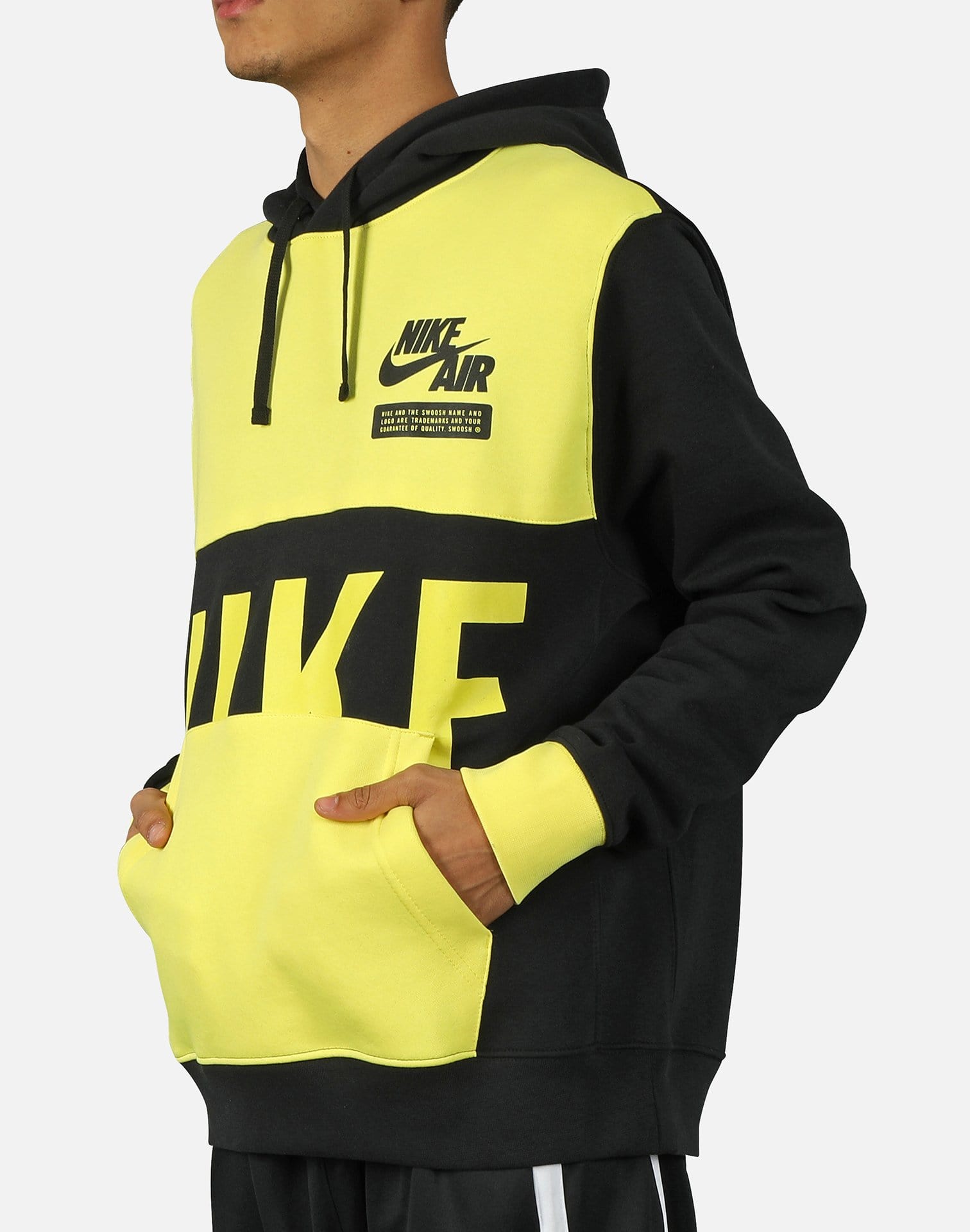 dynamic yellow nike hoodie