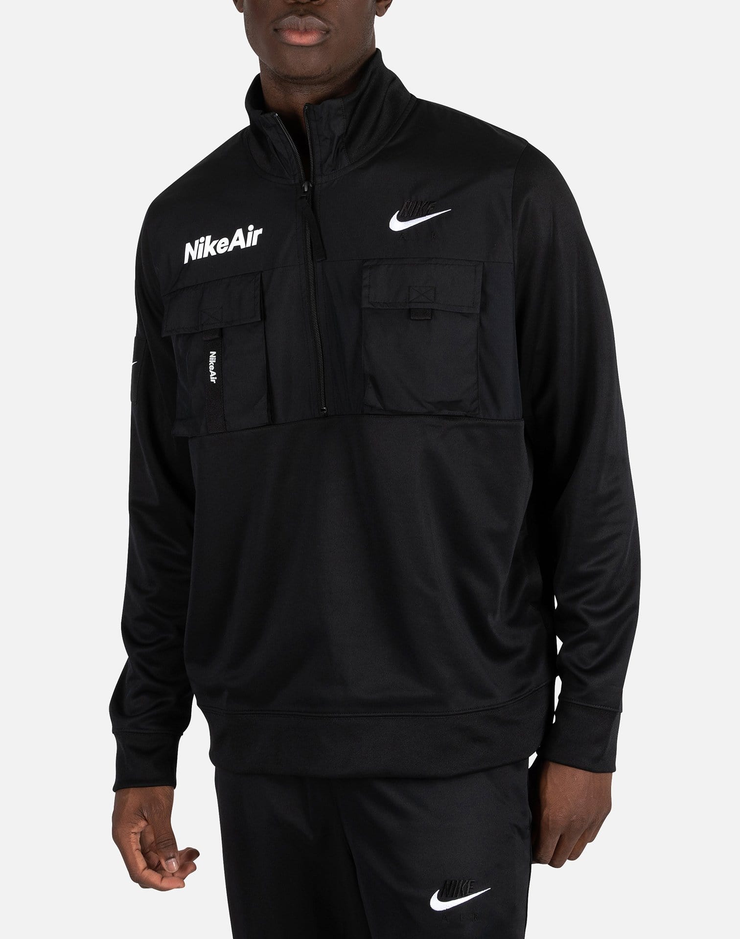 nike air half zip jacket black