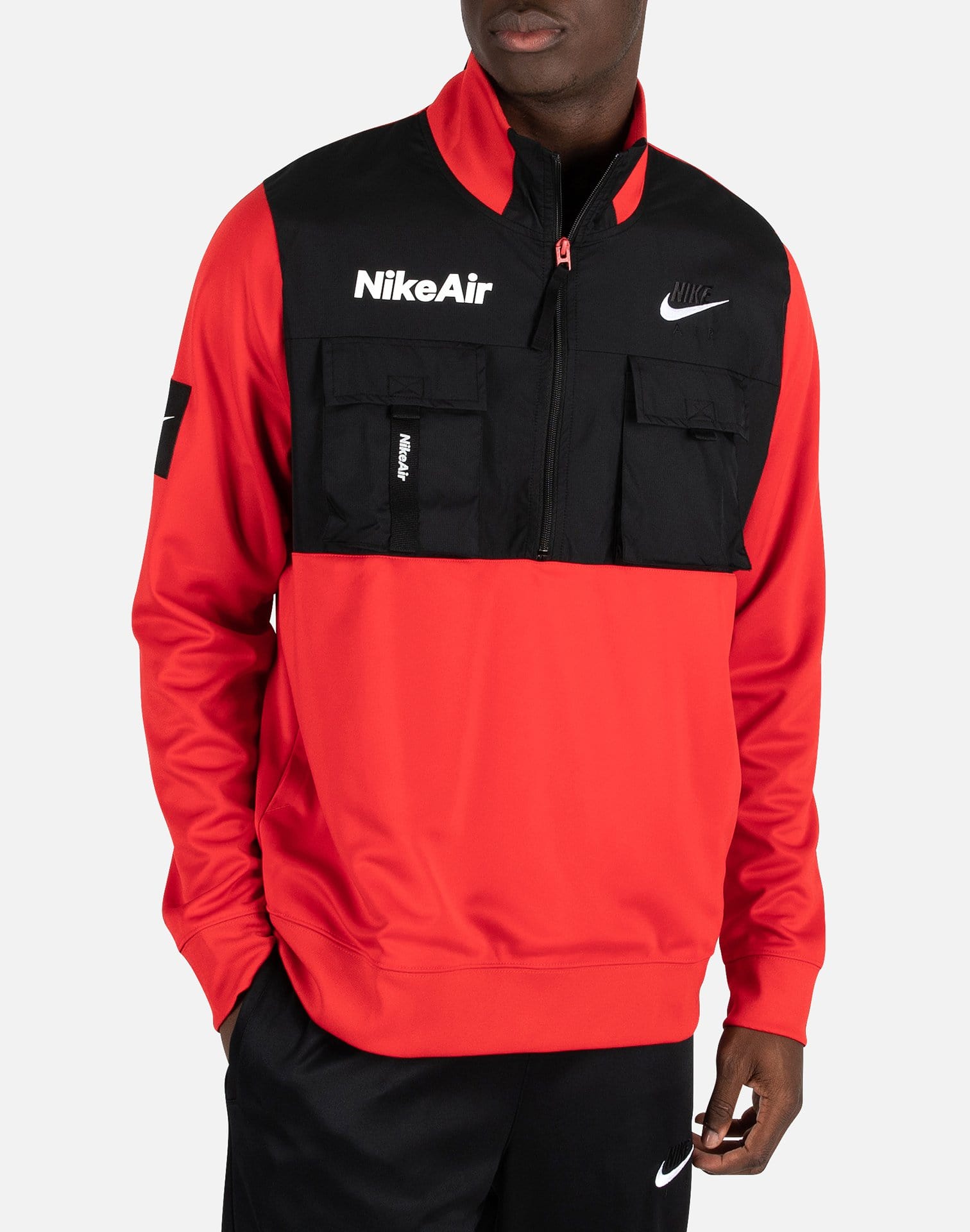 nike air half zip jacket red