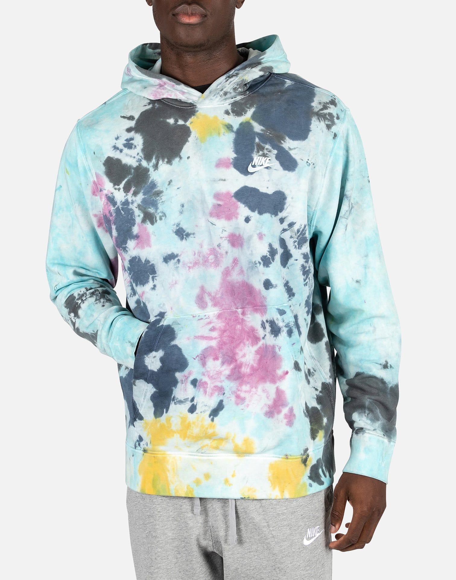 blue tie dye nike hoodie