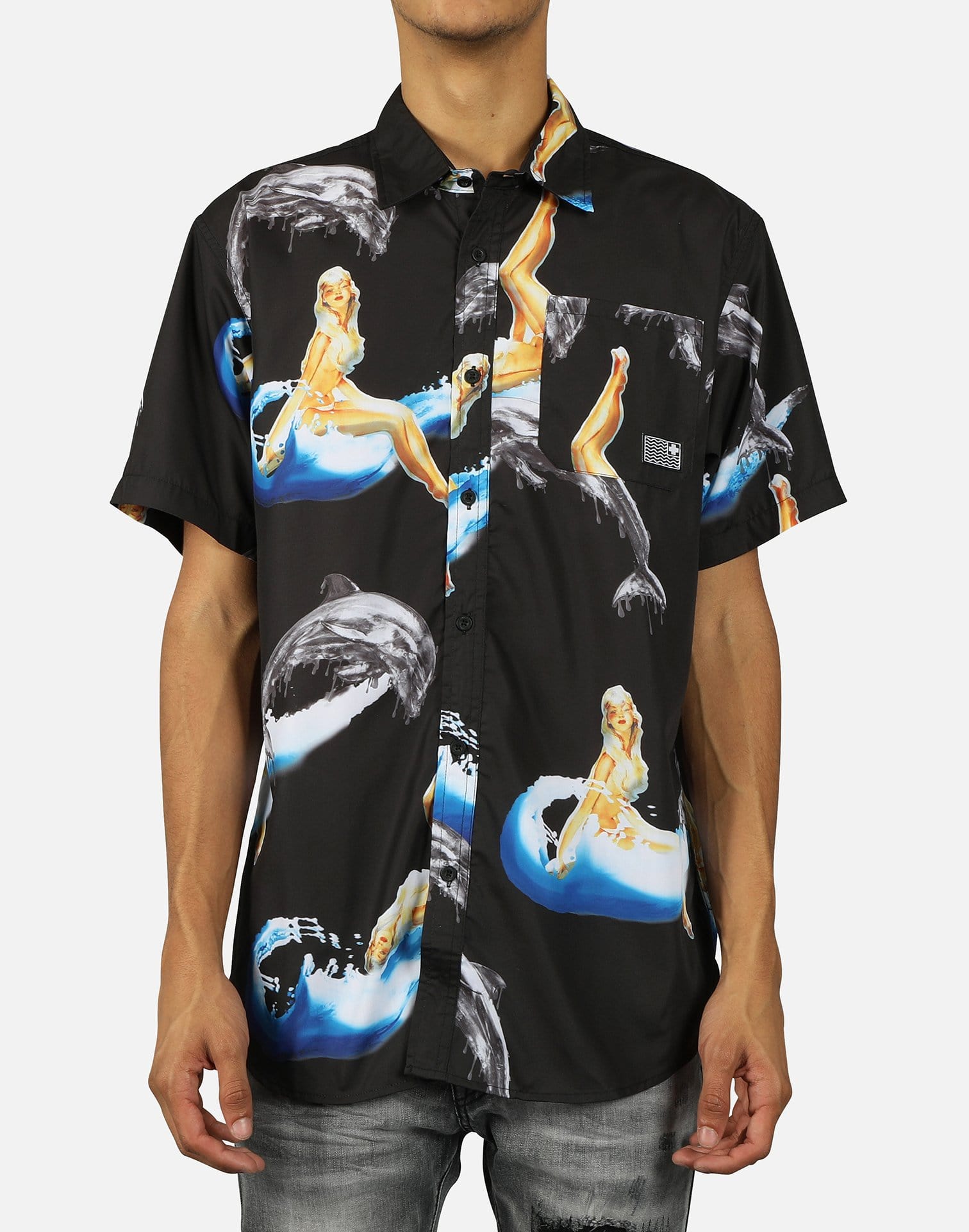 dolphin button up shirt