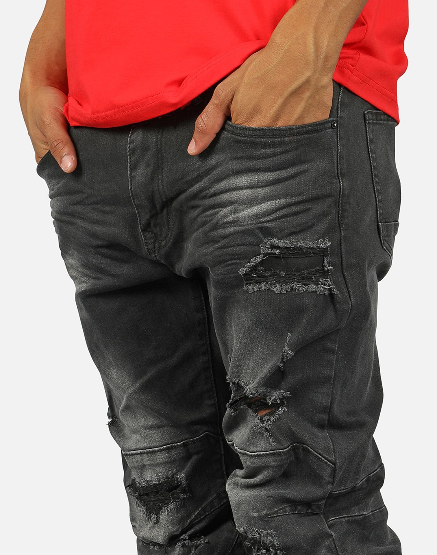 ripped and repaired jeans mens