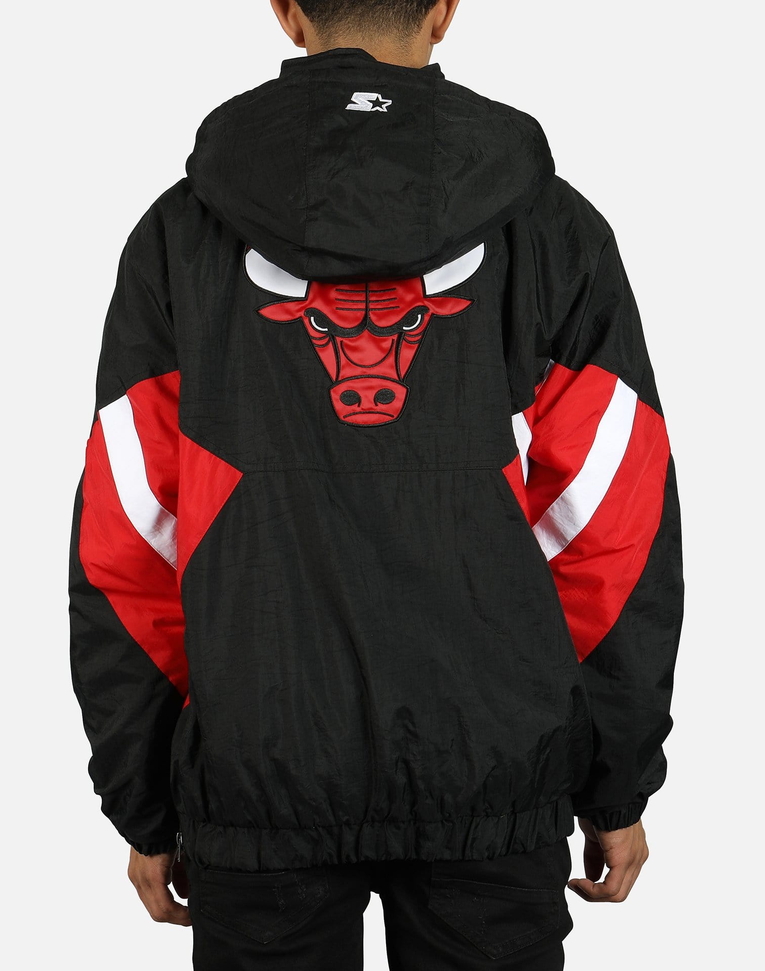 CHICAGO BULLS HALF-ZIP HOODED PULLOVER JACKET – DTLR