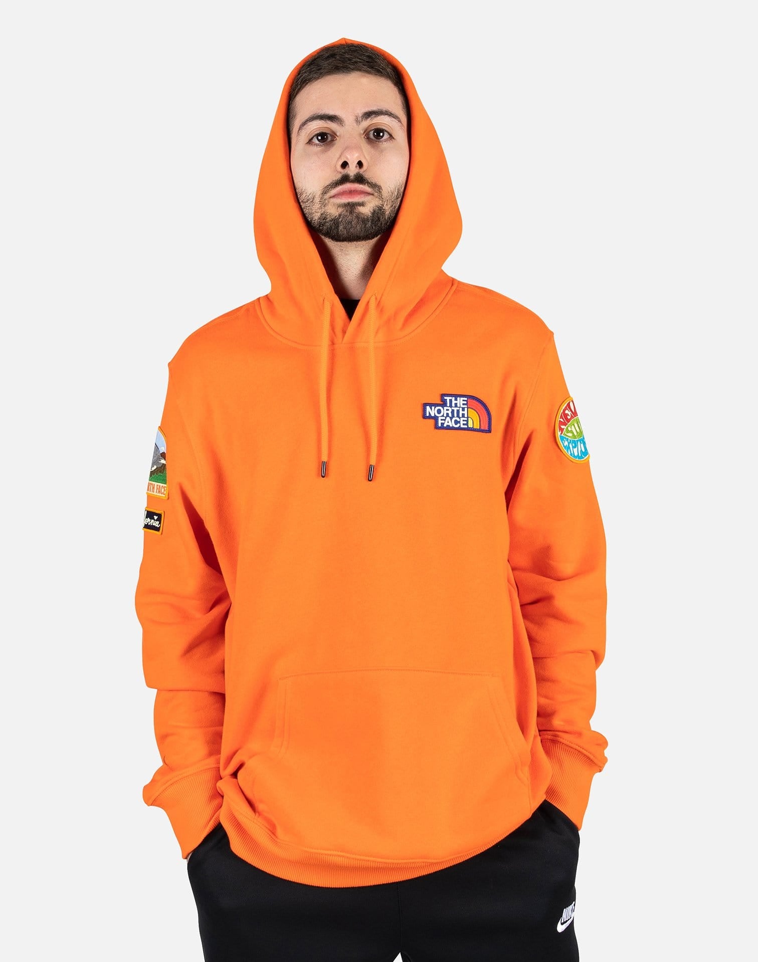the north face orange hoodie