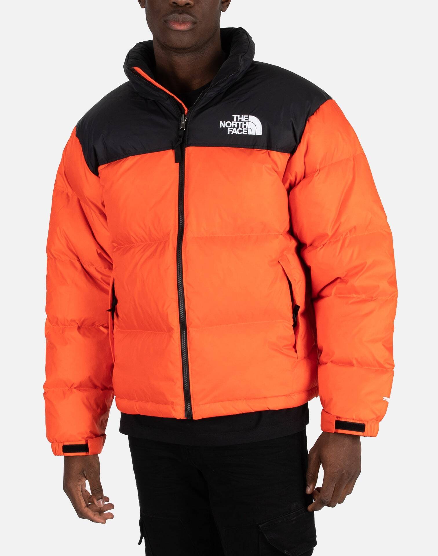 1996 retro nuptse jacket orange