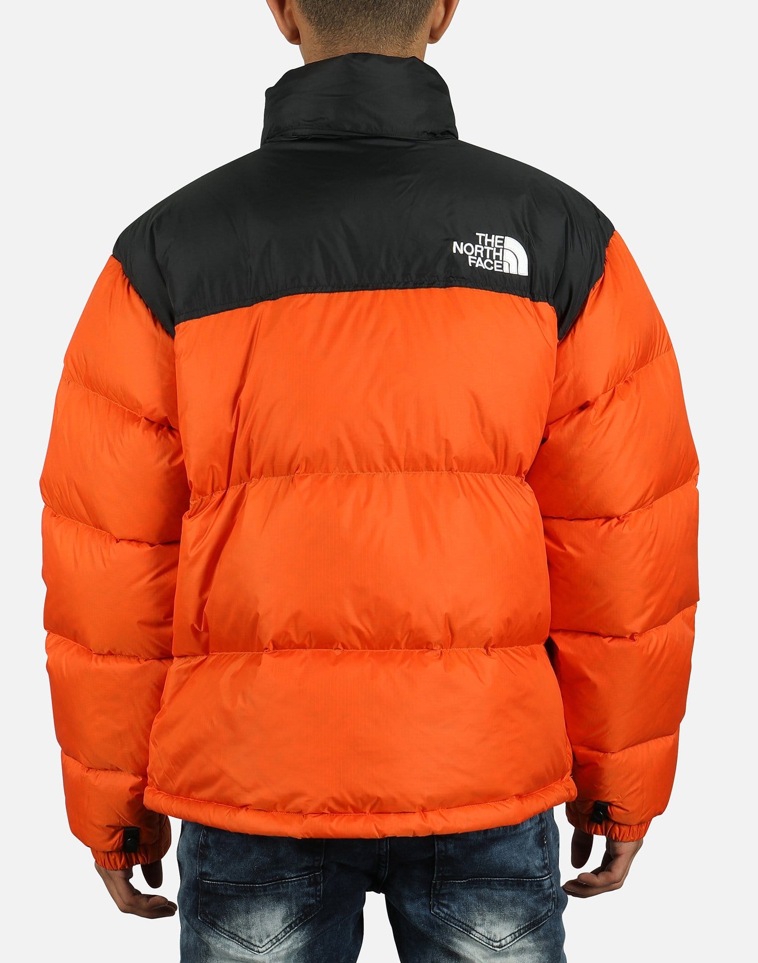 nuptse north face orange