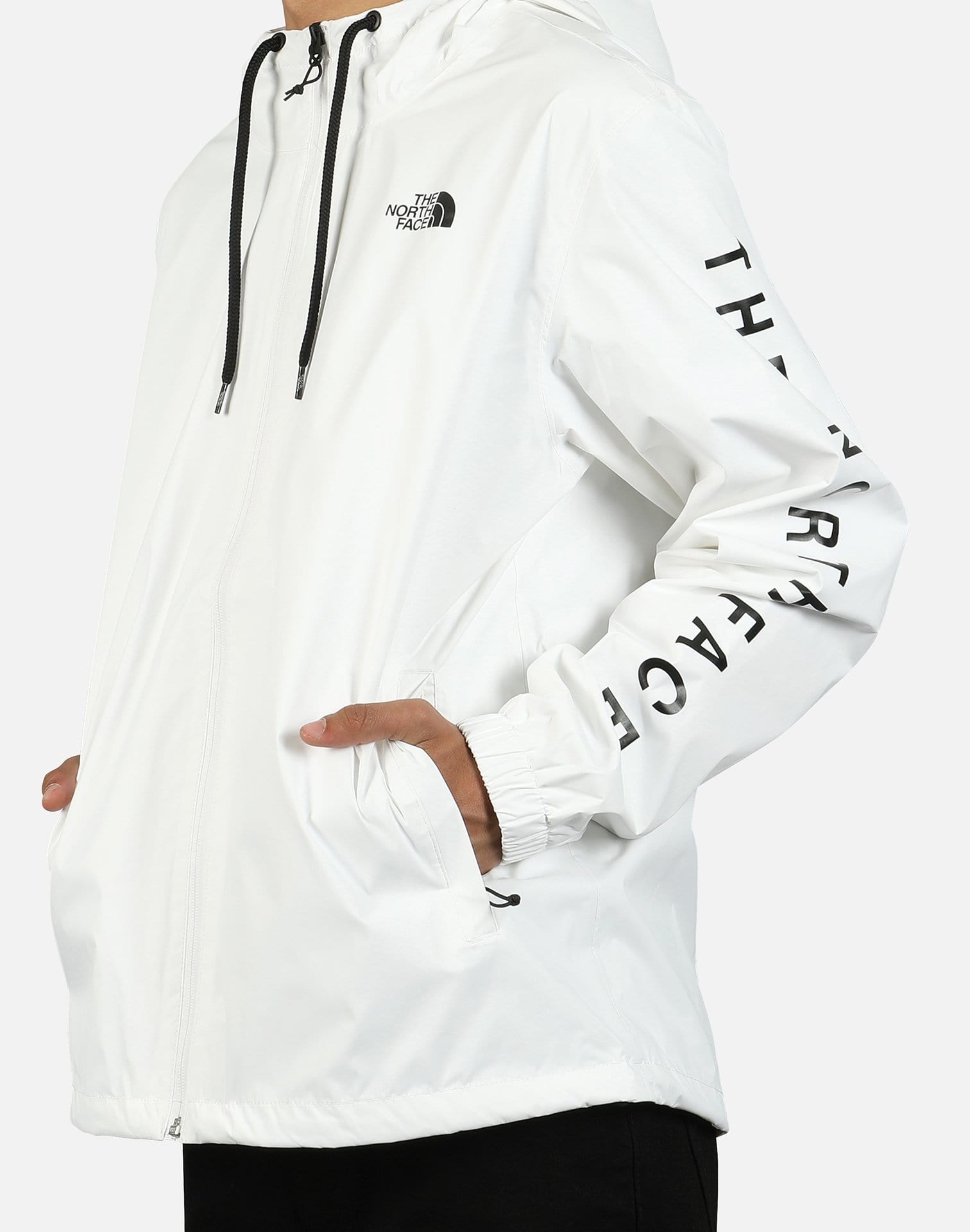 north face rain jacket white