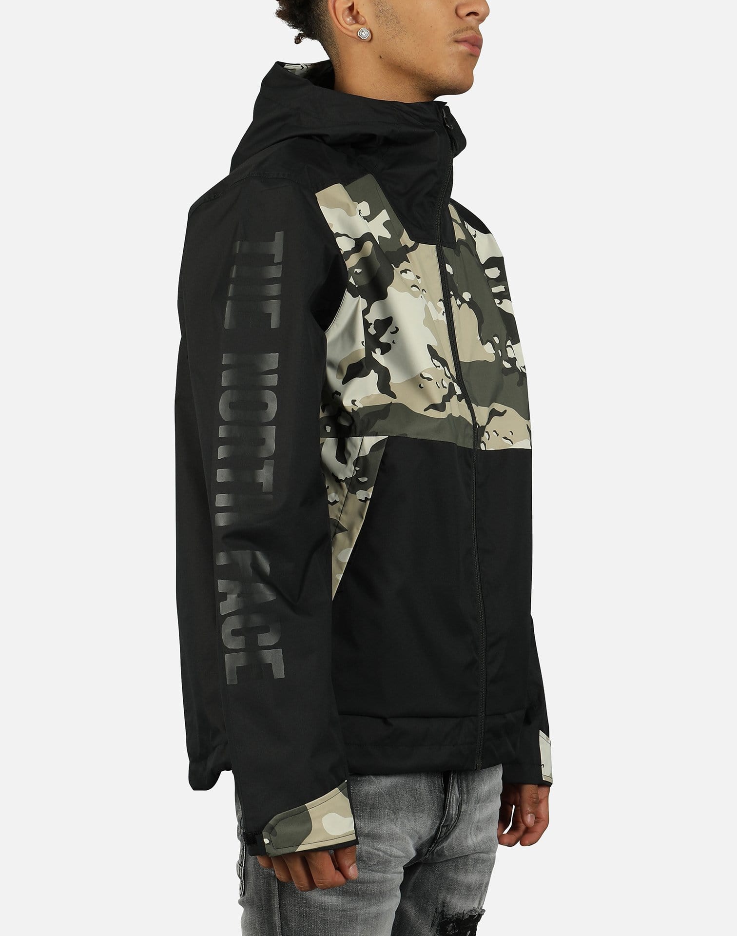 north face millerton jacket black camo