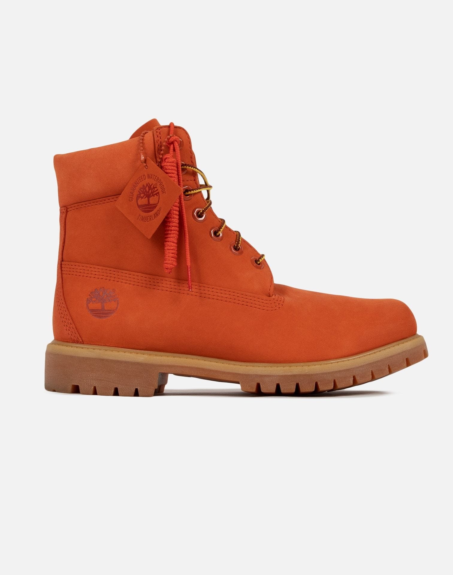 orange timberland boots