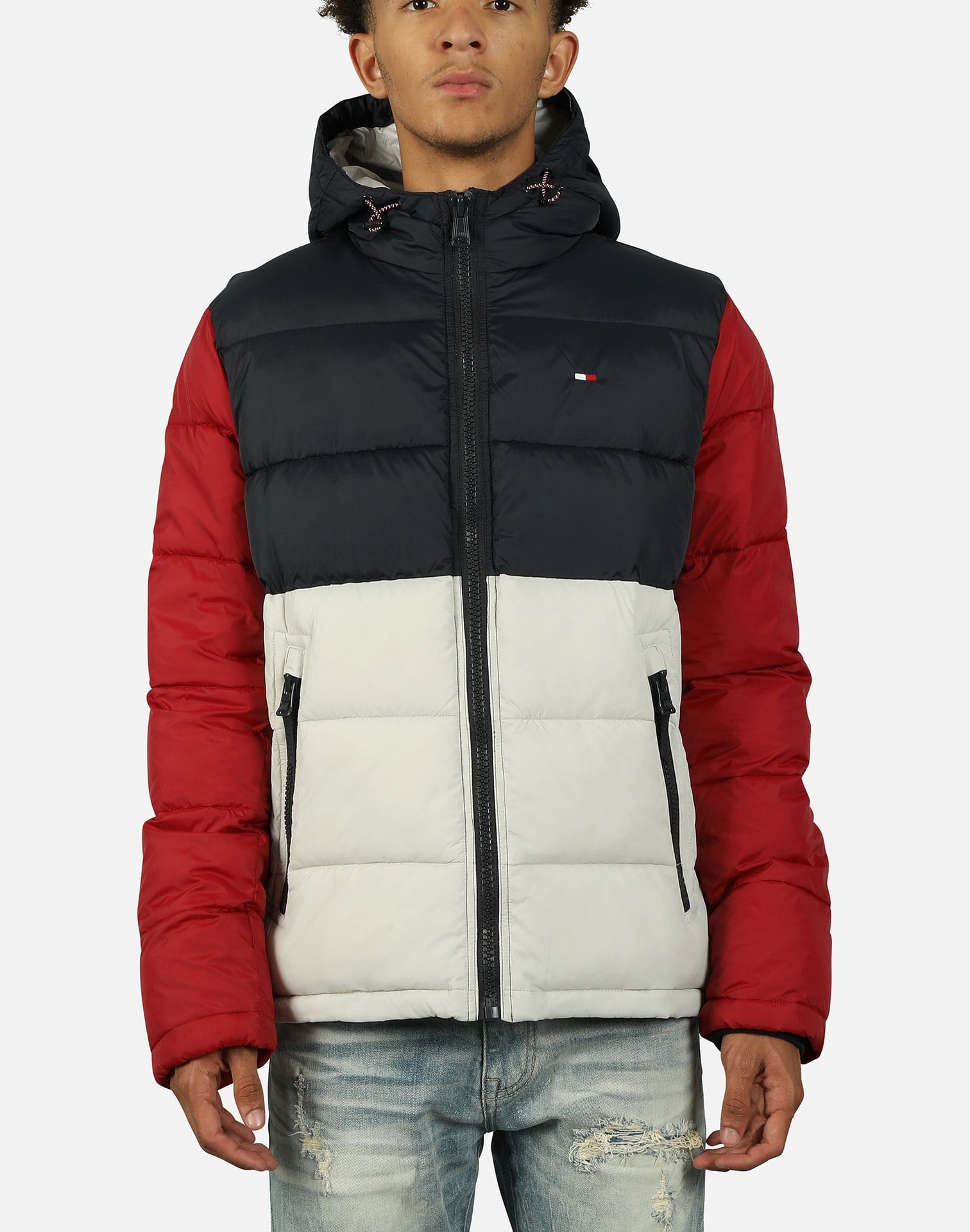 Tommy Hilfiger NYLON COLORBLOCK PUFFER JACKET – DTLR