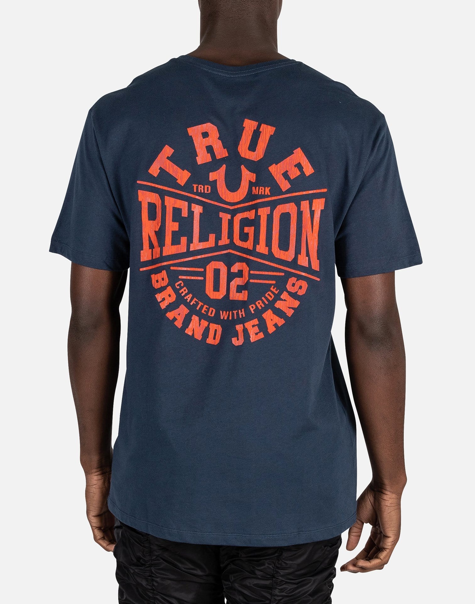 orange true religion t shirt
