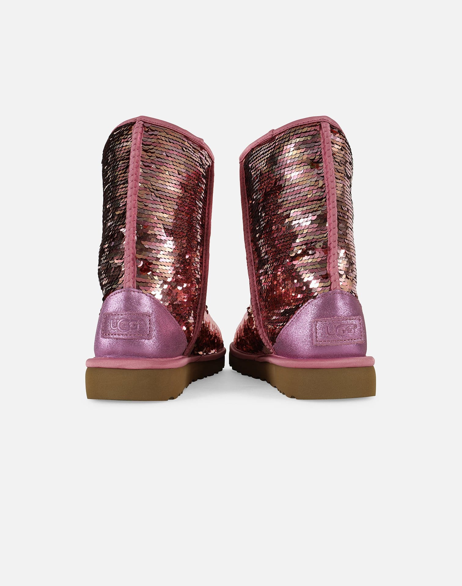 ugg classic short sequin boot pink