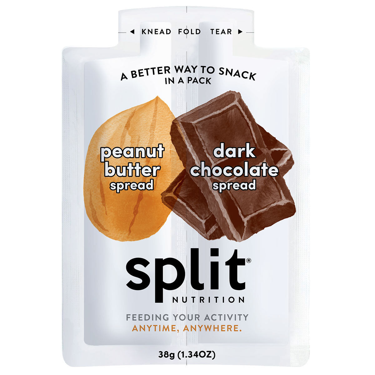 Peanut Butter + Dark Chocolate Spread (10 Packs) - Split Nutrition product image