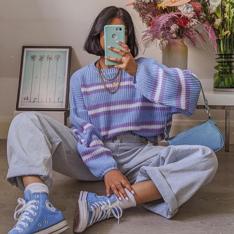 90S AESTHETIC STYLE  KNITTED SWEATER Cosmique Studio