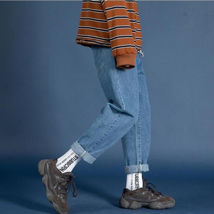 90S BLUE DENIM JEANS - Cosmique Studio