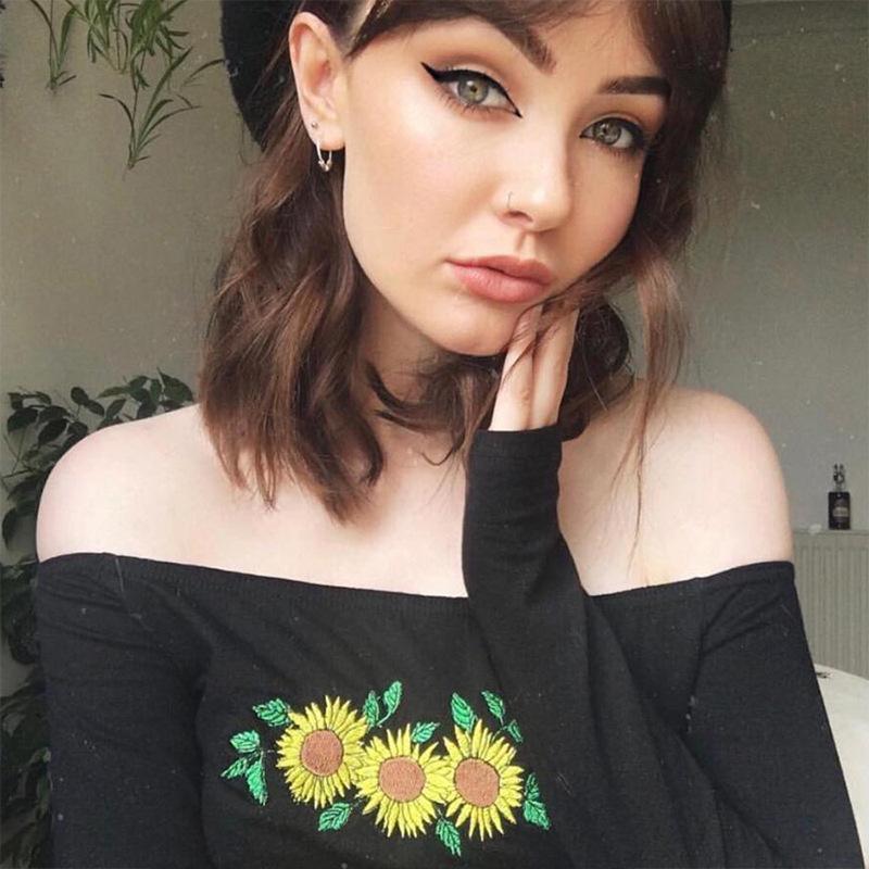 Cute Sunflower Crop Top - Cosmique Studio