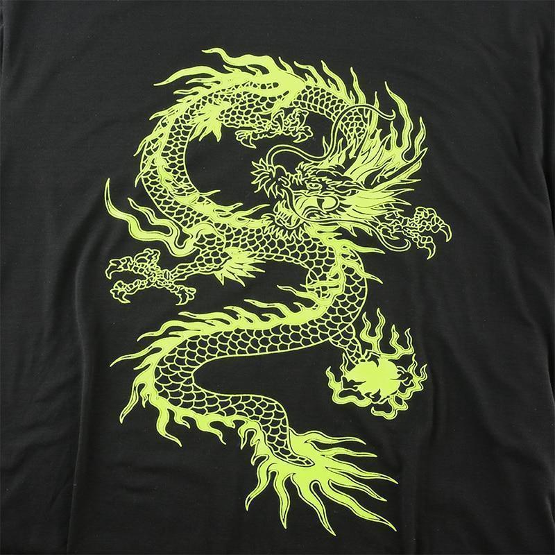 Dragon Print Streetwear Tee - Cosmique Studio