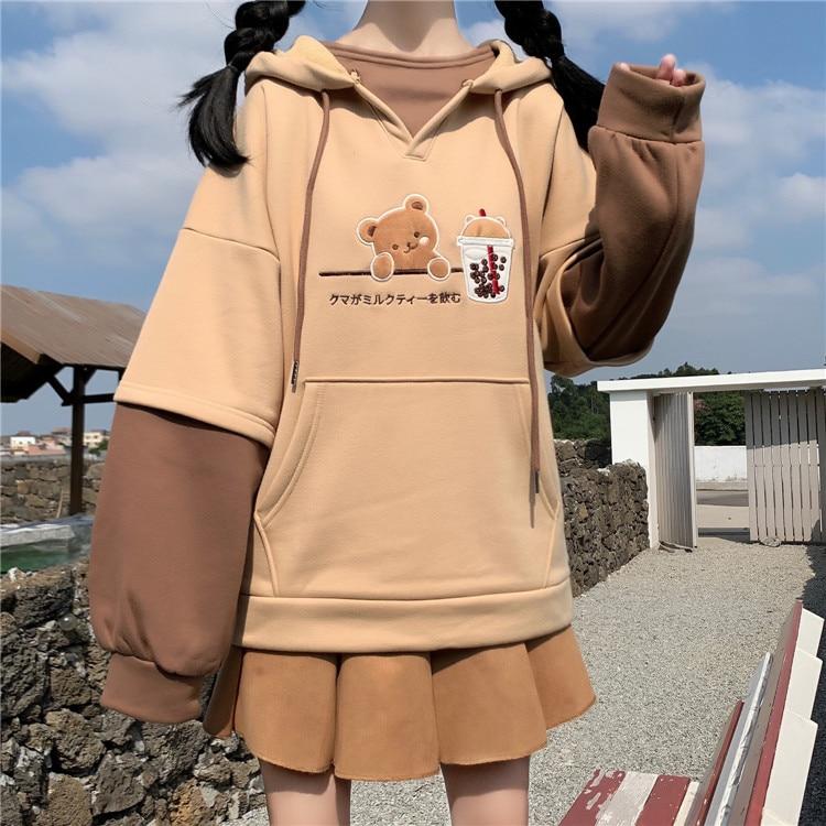 Harajuku Cute Bear Hoodie Cosmique Studio