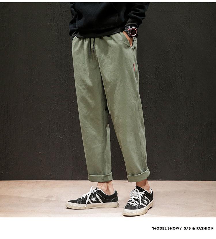 JAPANESE STYLE LINEN MEN PANTS - Cosmique Studio