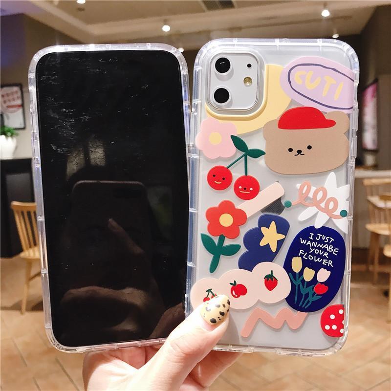 Kawaii Cartoon Bear Cute Pastel Phone Case Cosmique Studio