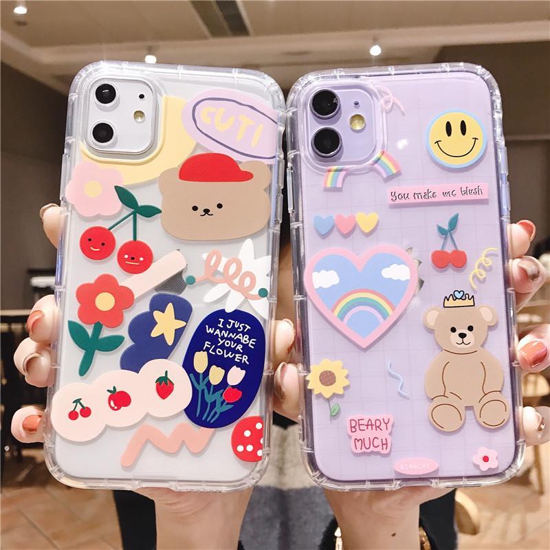 Kawaii Cartoon Bear Cute Pastel Phone Case Cosmique Studio