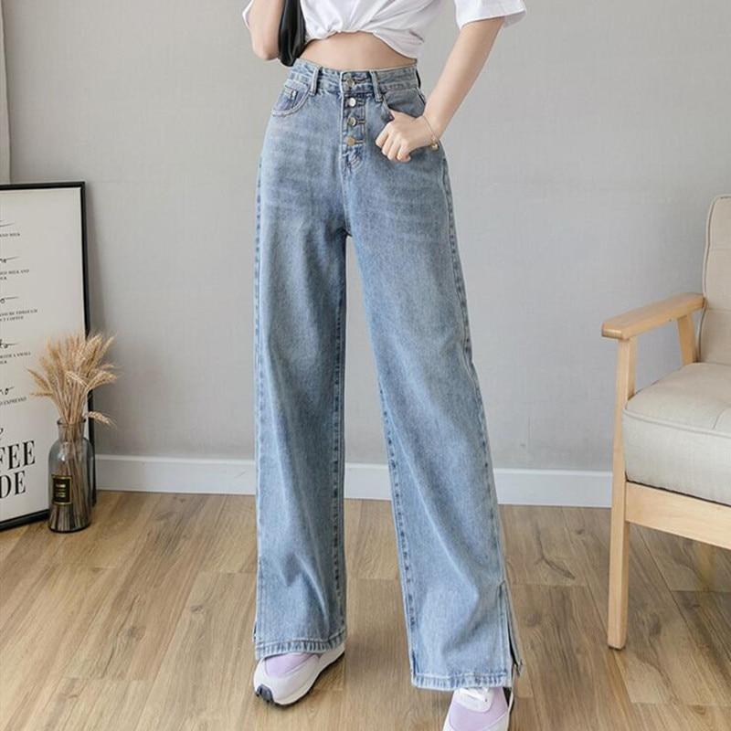 VINTAGE WIDE LEG DENIM PANTS - Cosmique Studio