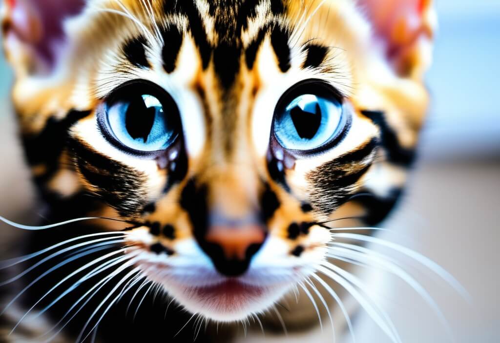 Bengal kitten close-up