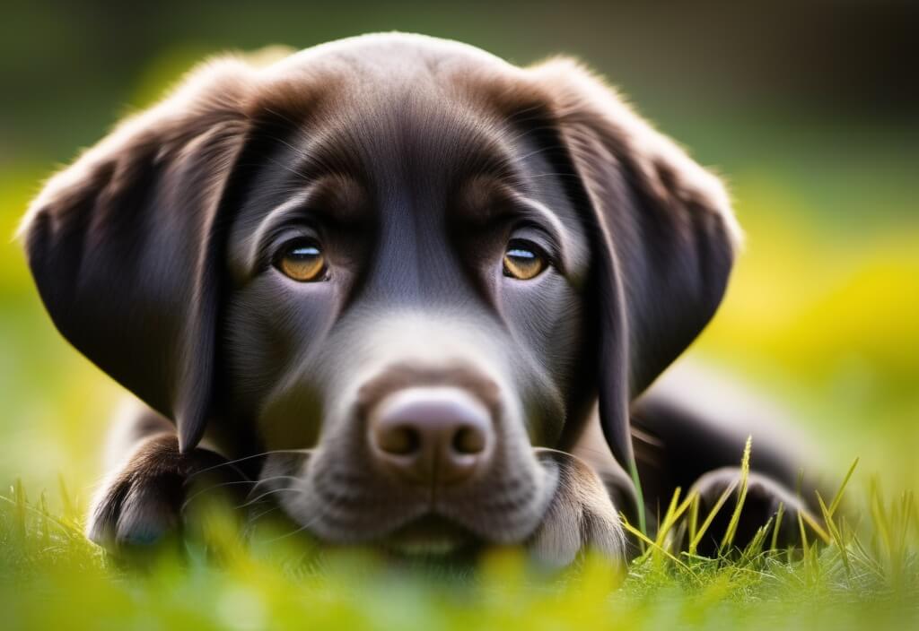 Black Labrador Retriever on grass