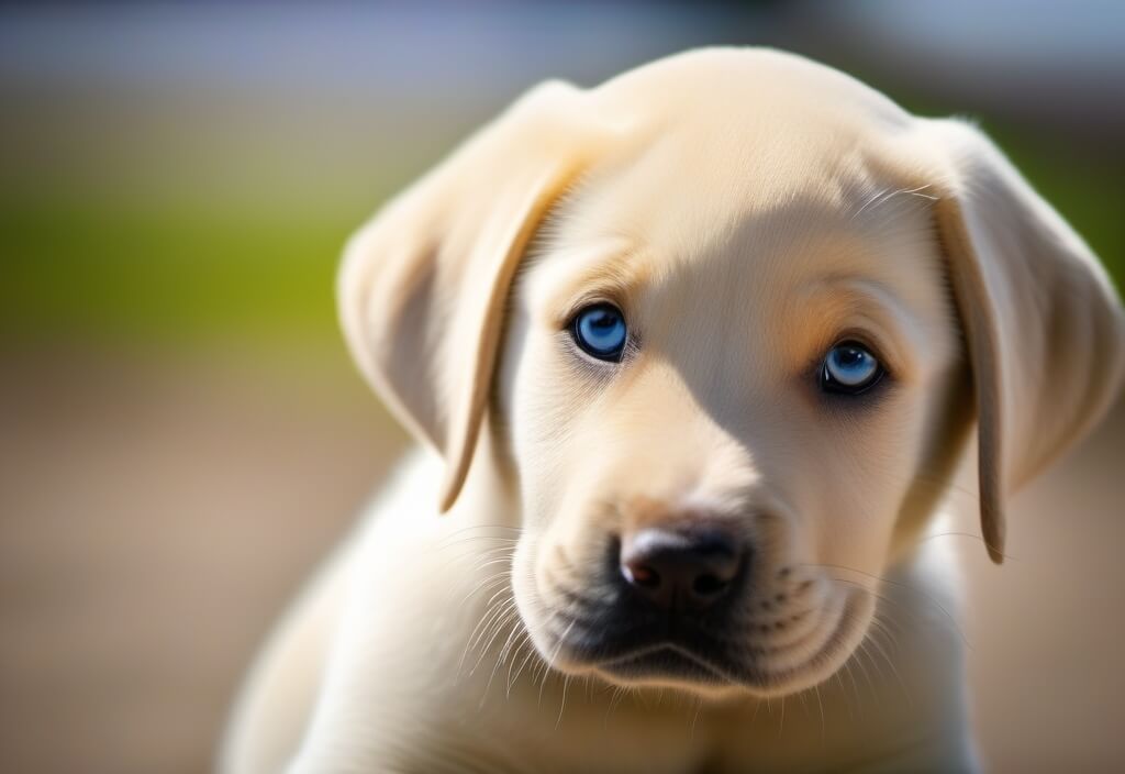 Labrador Retriever puppy close-up