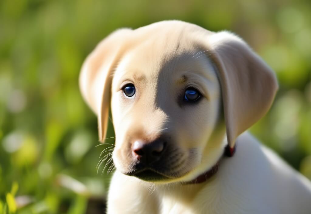 Labrador Retriever puppy in grass