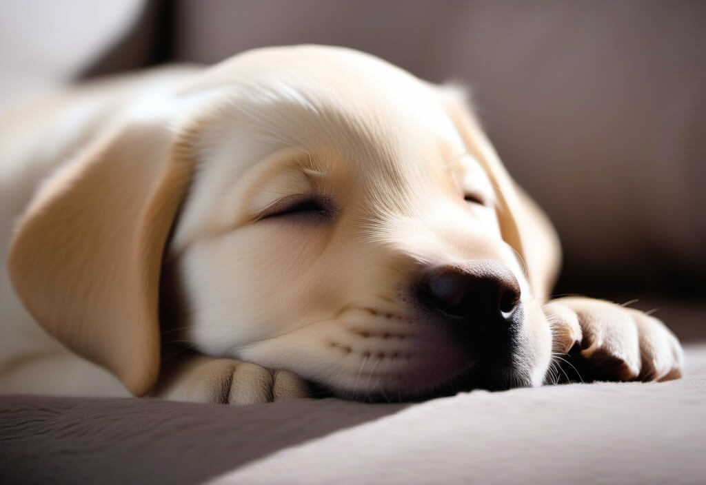 Labrador Retriever puppy sleeping