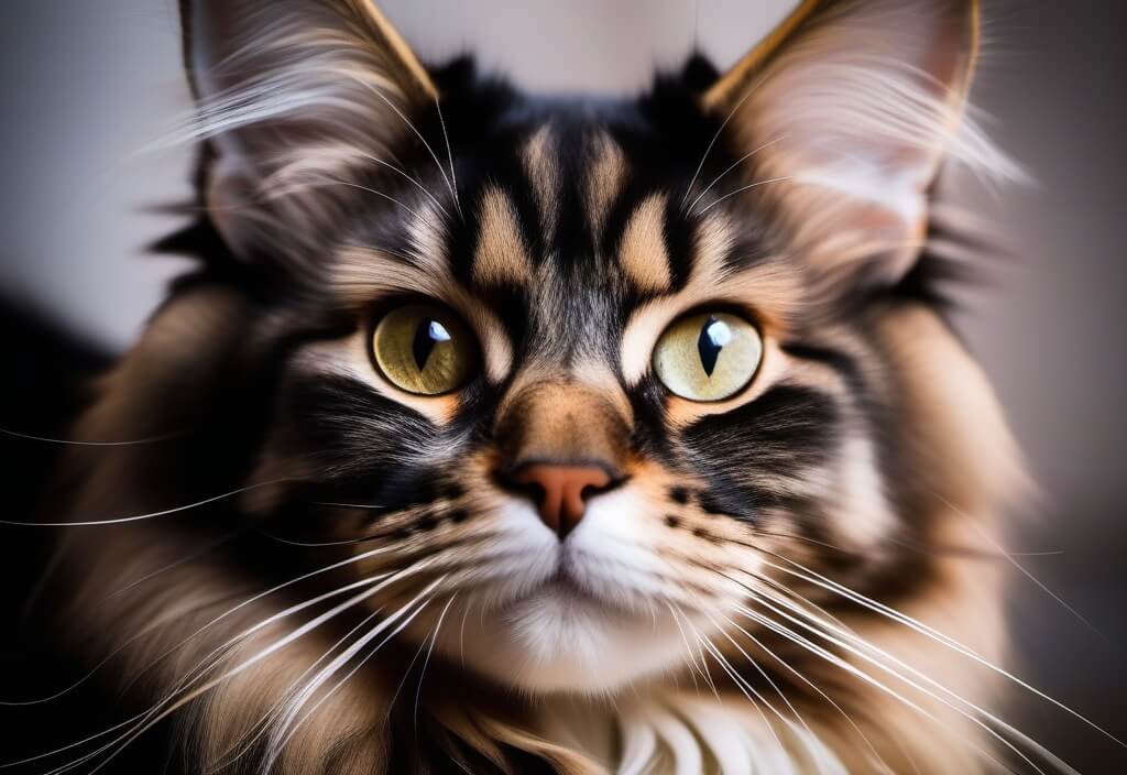 Maine Coon cat close-up