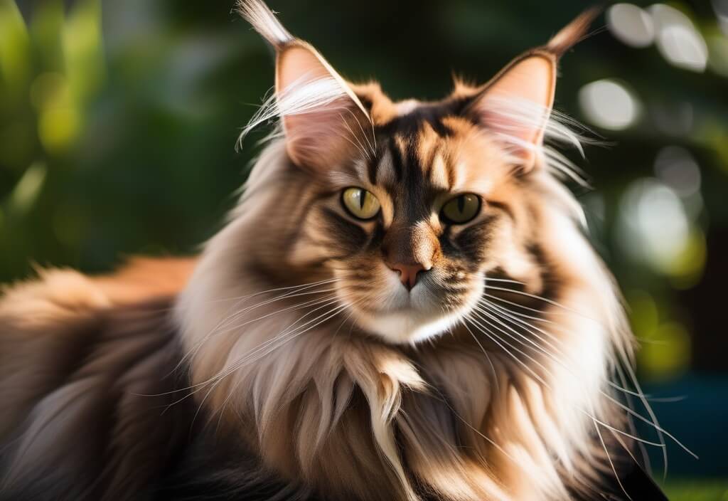 Maine Coon cat outside