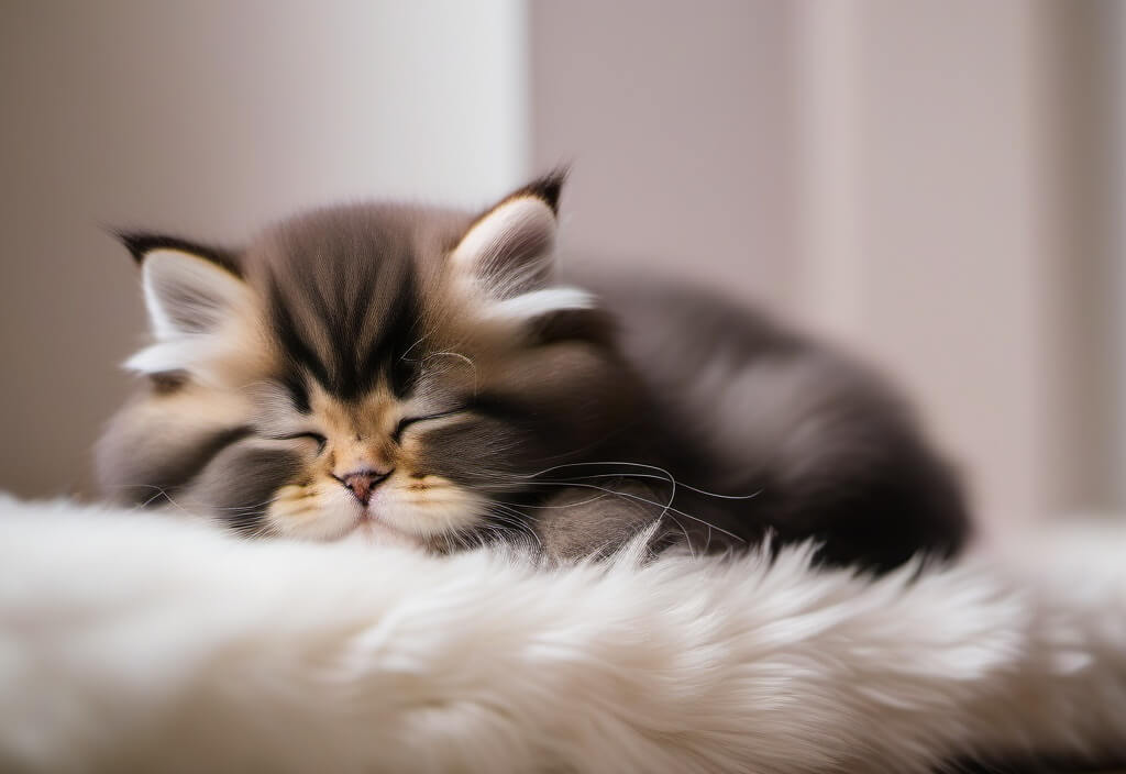 Persian kitten sleeping