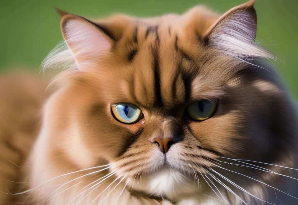 Senior Persian cat close-up