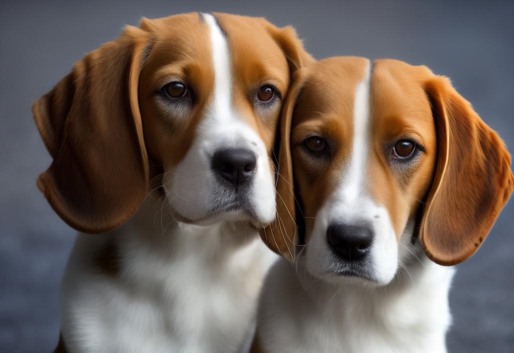 Two hypoallergenic beagles