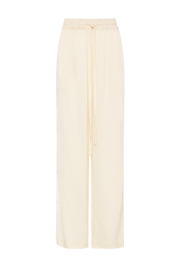 Irena High Waisted Tailored Pant, Cream, Pants